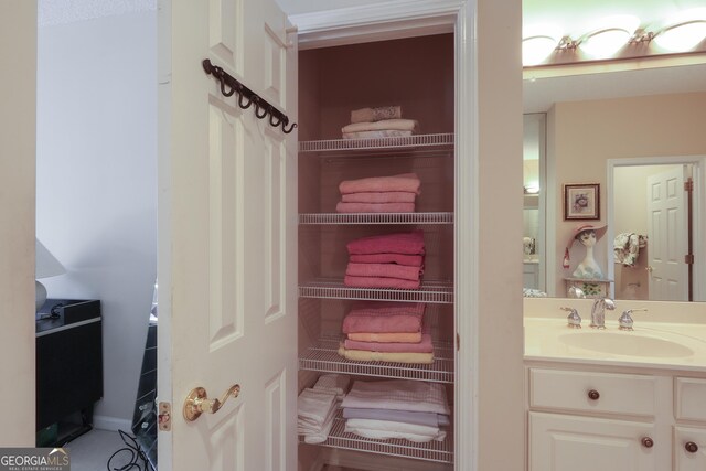 bathroom with vanity