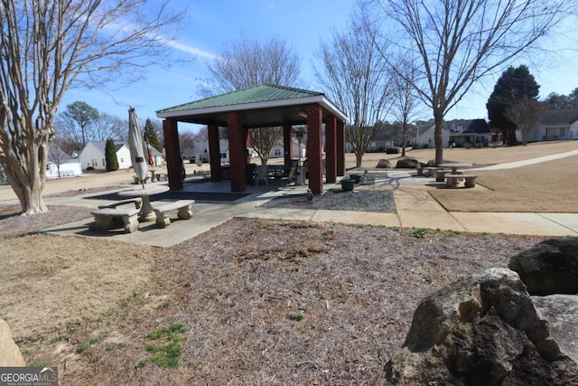 view of yard featuring a gazebo