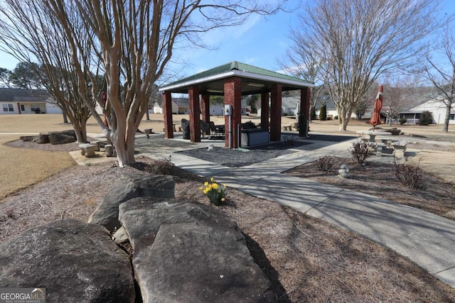 surrounding community with a gazebo