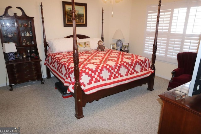 view of carpeted bedroom