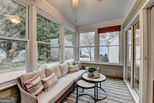 view of sunroom