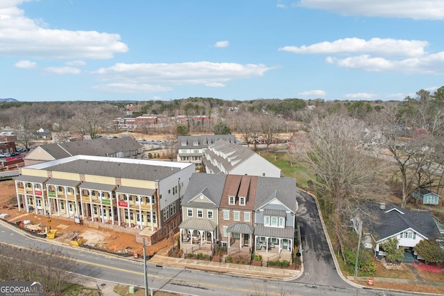 aerial view featuring a residential view