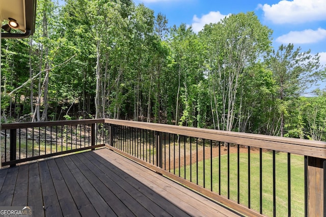 4860 Grandview Ct, Flowery Branch, GA 30542 - wooden deck featuring a yard