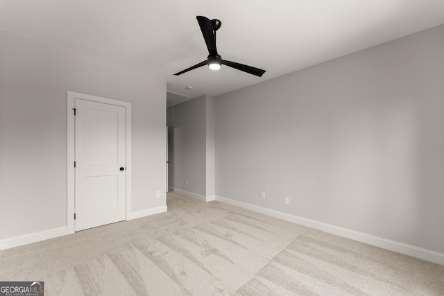 4860 Grandview Ct, Flowery Branch, GA 30542 - unfurnished room with a ceiling fan, light colored carpet, and baseboards