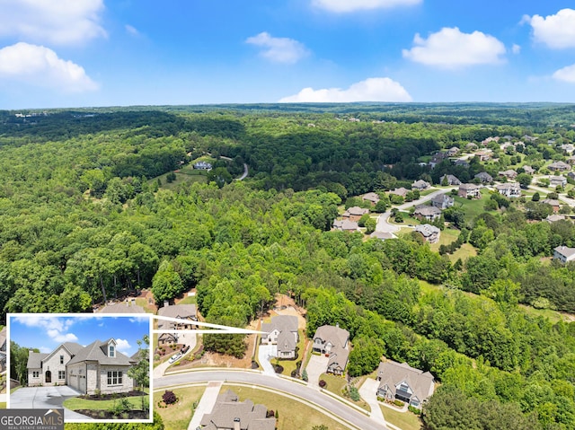 4860 Grandview Ct, Flowery Branch, GA 30542 - aerial view of residential area featuring a heavily wooded area