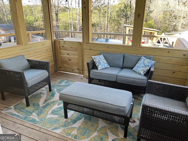 view of sunroom