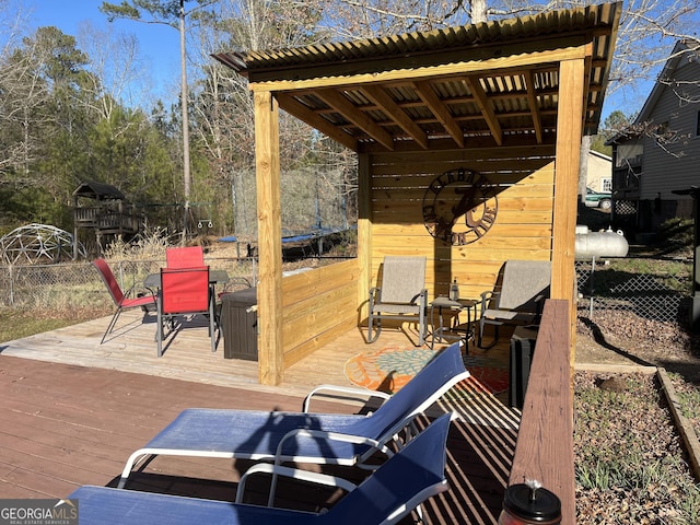 wooden deck with fence