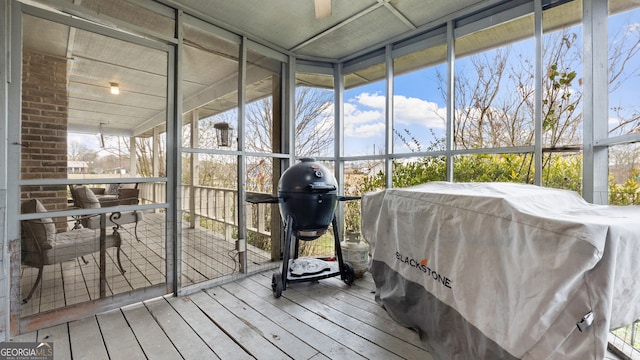 view of sunroom / solarium