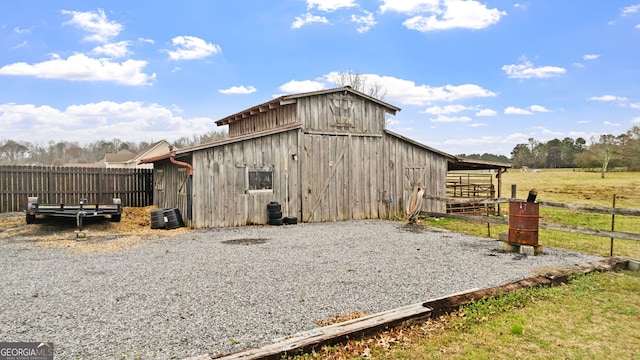 view of barn