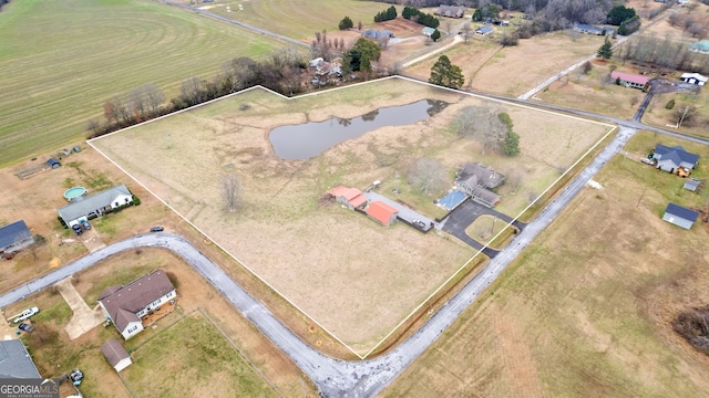 drone / aerial view featuring a rural view