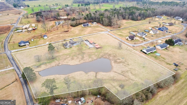 drone / aerial view featuring a rural view