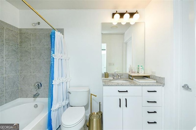 361 17th St Unit 2122, Atlanta, GA 30363 - full bathroom with shower / tub combo with curtain and vanity