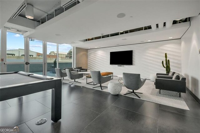 361 17th St Unit 2122, Atlanta, GA 30363 - playroom with healthy amount of natural light, rubber floors, and billiards
