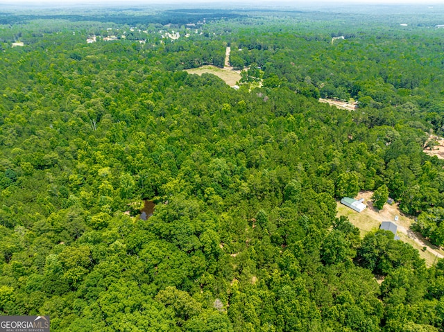 bird's eye view with a view of trees