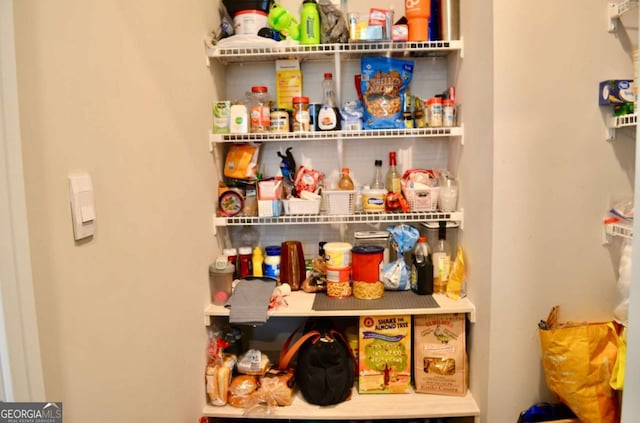 view of pantry