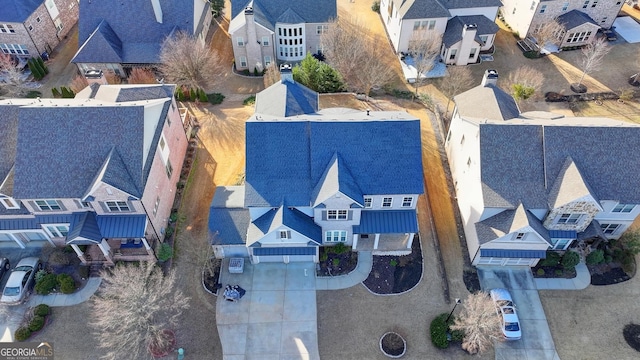 aerial view featuring a residential view