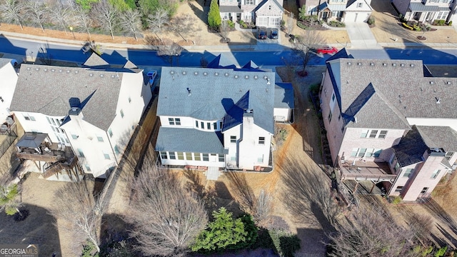 drone / aerial view featuring a residential view