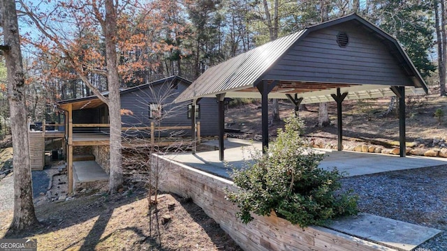 exterior space featuring a patio area and a gazebo