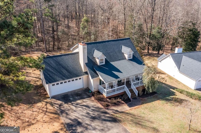 birds eye view of property