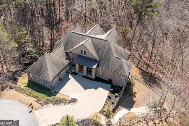 birds eye view of property