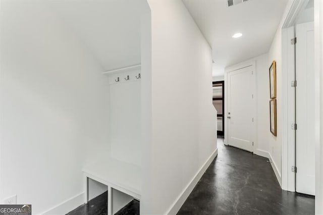 241 Maynard Ter SE Unit 15, Atlanta, GA 30316 - corridor with recessed lighting, visible vents, finished concrete flooring, and baseboards