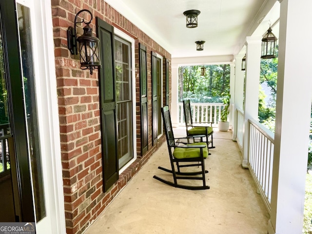 balcony with a porch