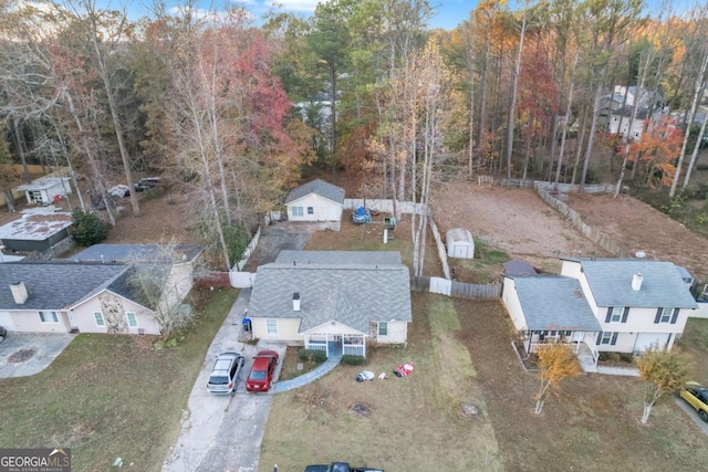 birds eye view of property