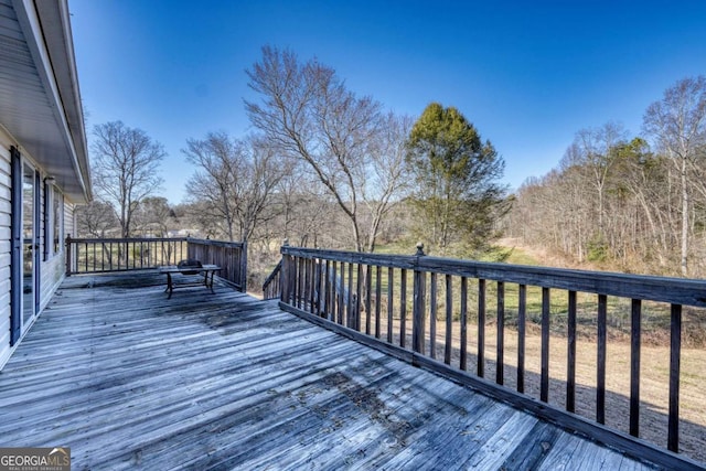 view of wooden deck