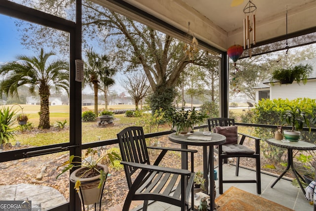 view of sunroom