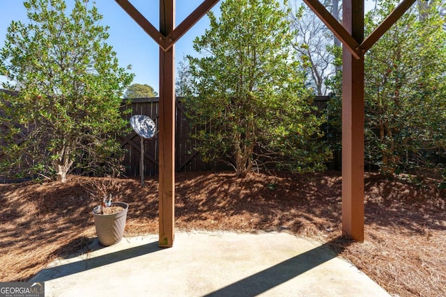 view of patio / terrace with fence