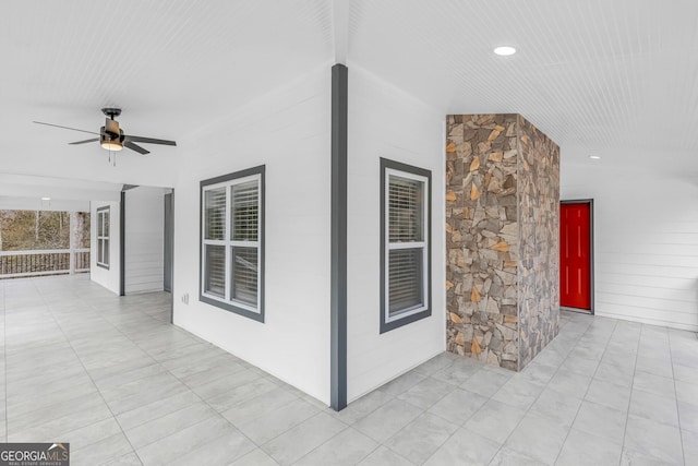 view of patio / terrace with ceiling fan