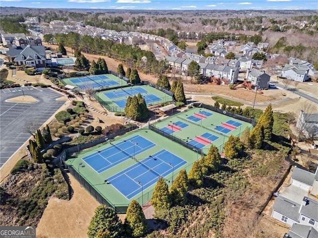 bird's eye view with a residential view