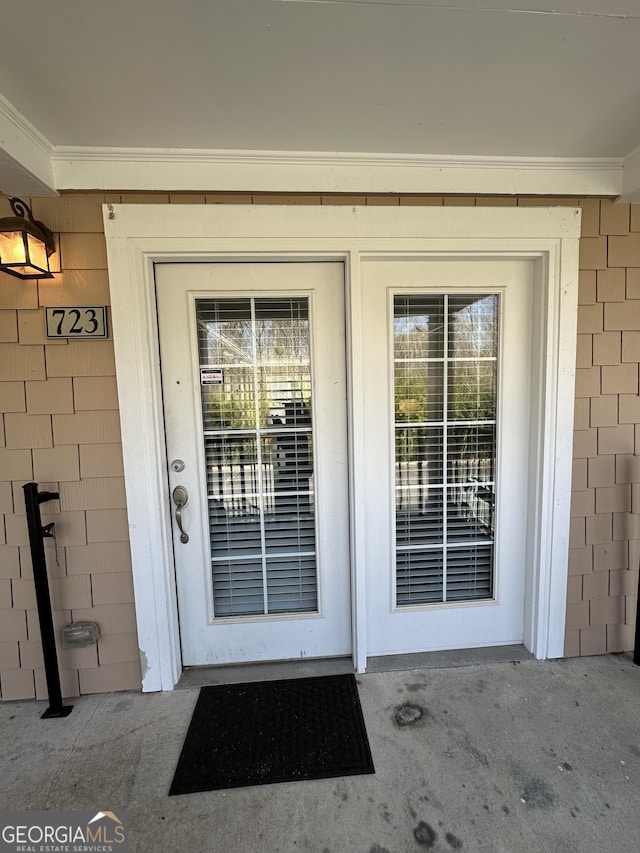 view of doorway to property