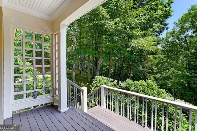 view of wooden deck