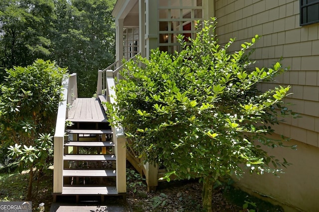 view of stairway