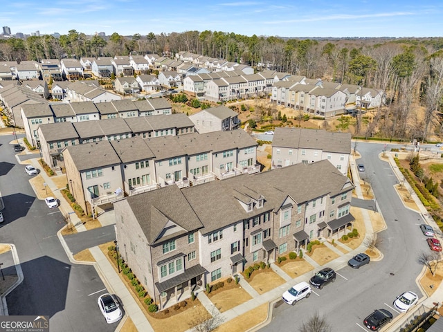 bird's eye view with a residential view