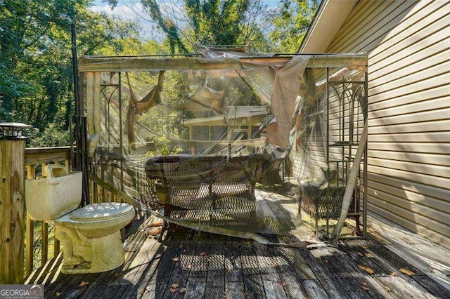 view of wooden deck