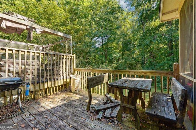 view of wooden terrace