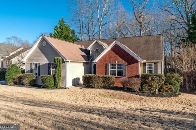 ranch-style home with brick siding