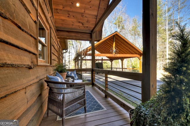 view of wooden terrace