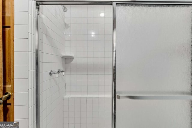 full bathroom with a stall shower