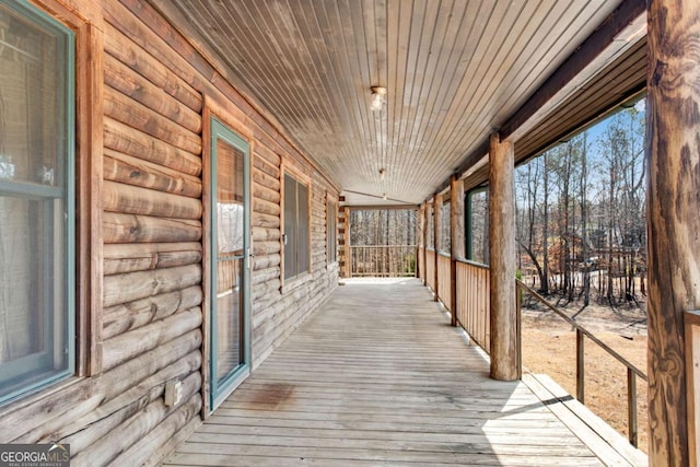 view of wooden deck