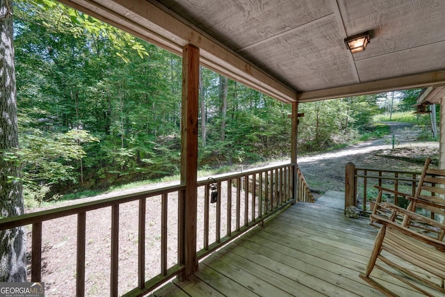 view of wooden deck