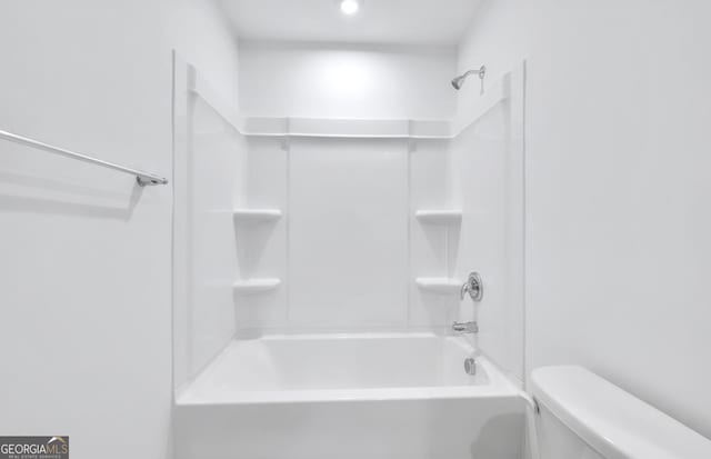 full bath with shower / bathtub combination and toilet