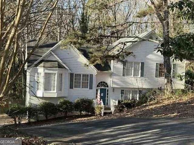 view of split level home