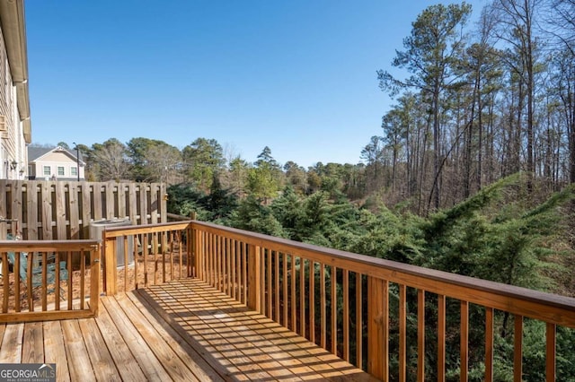 view of wooden deck