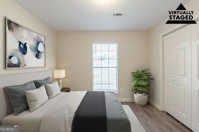 11139 Silver Aspen Ct, Hampton, GA 30228 - bedroom featuring wood finished floors and a closet