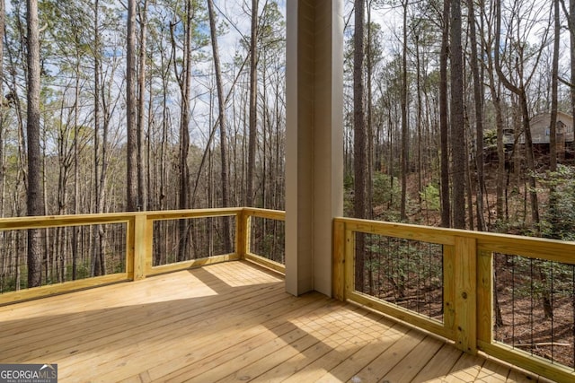 544 Lemmon Ln, Ellijay, GA 30540 - deck with a wooded view