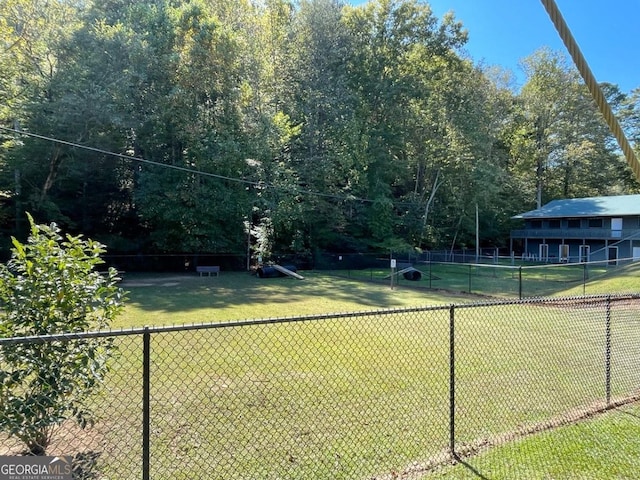 544 Lemmon Ln, Ellijay, GA 30540 - view of sport court with fence and a lawn