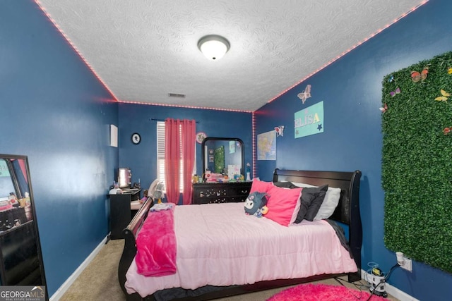 2860 River Close Dr, Decatur, GA 30034 - bedroom with a textured ceiling and carpet